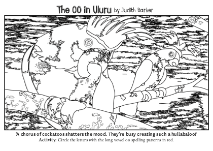 The Oo in Uluru colouring worksheets low res preview